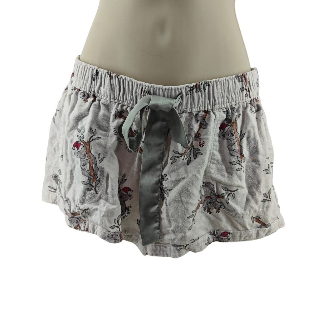 Hollister Holiday Koala Candy Cane Festive Hat Sleep Shorts Womens Small
